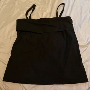 NEW Theory Black Tie Back Top